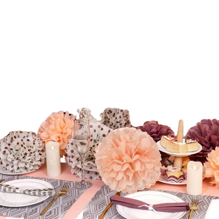 Pink Tissue Paper Pompoms for Graduation Party Decorations Hanging Garland Paper Flower Ball Pom Pom Paper Pack Birthday