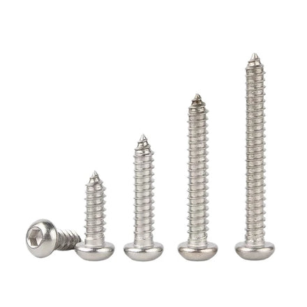 M2 M3 M4 M5 M6 Stainless Steel 304 Wood Allen Hex Socket Button Head Self Tapping Screws