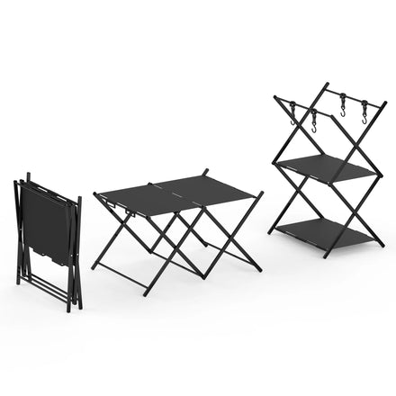 Wholesale Camping Folding Shelf Storage Rack Camping Gear Picnic Accessories