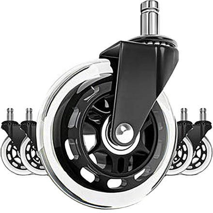 Best Selling Office Chair Polyurethane Wheels with Swivel Plate Safe for Desk Floors Including Hardwood