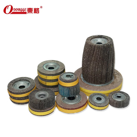 Long Using Time Premium Quality DONGGE Brand China Manufacturer OEM Abrasive Disc Flap Wheel 60#-600# Grit Metal Wood 3-Year