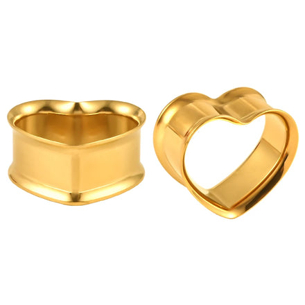 Stainless Steel Double Flared Ear Expander Plug & Tunnel Jewelry with Claw Setting for Wedding Gift