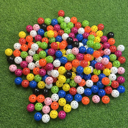 Custom Logo Color Golf Balls Green Yellow White Pink Black PE Material 42mm Diameter for Construction Hole Airflow Balls