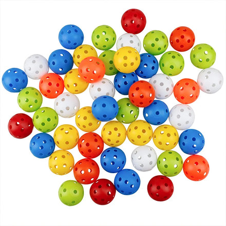 Colorful PE Hard Plastic Airflow Hollow for Golf Practice Training Balls 42mm 4-4.5g