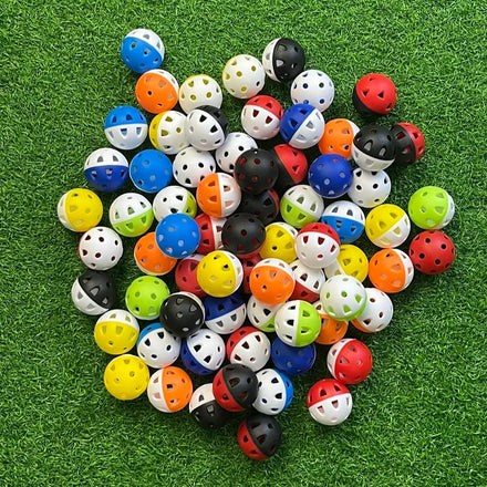 Super Soft Practice Golf Balls Double Color Mixed Airflow Plastic Super Soft Practice Golf Balls