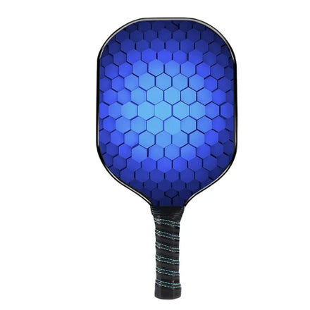 Blue Fiberglass Pickleball Paddle Racket with 4 Balls Cushion Grip Carry Bag (230g)