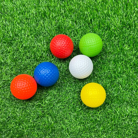 Colorful Plastic Green Hollow One Piece Practice Golf Balls 42mm Diameter 80-90 Hardness for Construction Indoor Outdoor