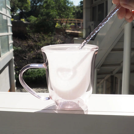 Unique Design Hand Blown Luxury Eco-Friendly Safety Durable High Borosilicate Tulip Shape Double Wall Customized Color Party