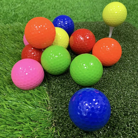 MultiColor Mini Golf Balls Outdoor Tournament Golf Balls 2 Piece Practice Golf Ball