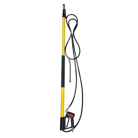 24FT Aluminum & Fiberglass Telescoping Pressure Washer Extension Pole with 4000 PSI High Pressure Wand
