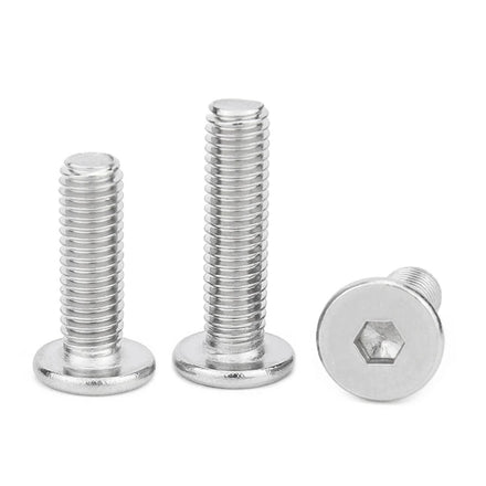 M2 M2.5 M3 M4 M5 M6 Stainless Steel 304 Low Profile Hex Drive Ultra Thin Low Wafer Head Allen Bolts Flat Head Machine Screw
