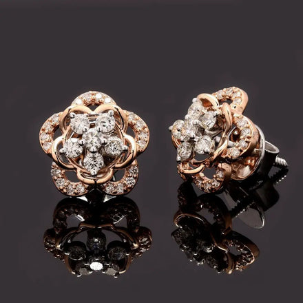 Fancy Jewelry Round Brilliant Lab Grown Diamond Cut Earrings GIA IGI Certified 14K 18K Gold Stud Earrings For Men Women