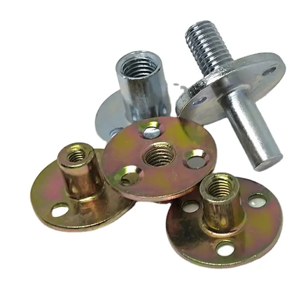 Carbon Steel Galvanized Three Hole Round Base t Nut Furniture Connector Tee Nut