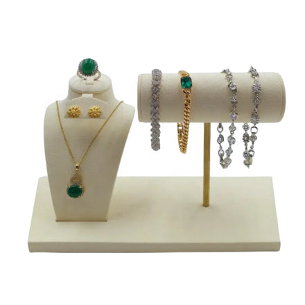 Modern Unique integrated necklace ring earrings display neck portrait stands multifunction jewelry necklace display props