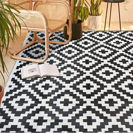 Outdoor Rug for Patio Clearance Anti Sand Beach Mats Outdoor Garden Carpets Waterproof Machine Made Pet Friendly Non-Slip Picnic