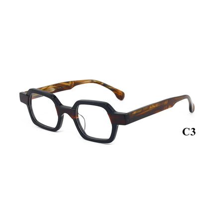 Cellulose Acetate Unique Fashion Square Optical Unisex Oem Service Acetate Men Spectacle Optical Frames Eyeglasses
