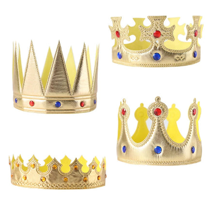 Birthday Party Gift King Crown Golden Crown Hat Adjustable Birthday Party Crowns for Baby Shower Party Photo Props Accessory