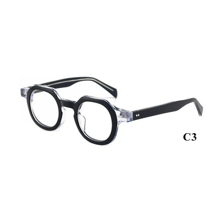 Montures De Lunettes Cellulose Round Irregular Shape Acetate Eyewear Trendy Eyeglasses Optical Frame