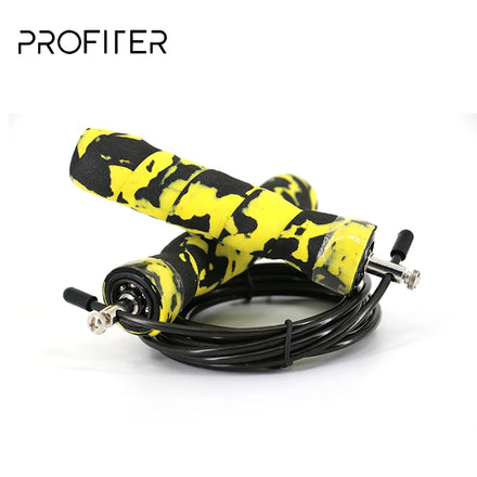 Custom Logo Lightweight 3m Speed Adjustable Jump Rope Steel Cable Fitness Training Camouflage Sweatband Handles Unisex