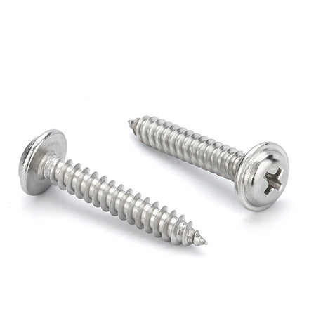 M2 M2.2 M2.3 M2.6 M3 M3.5 M4 M5 304 Stainless Steel Wood Self Tapping Screw Flanged Phillips Pan Head Screws