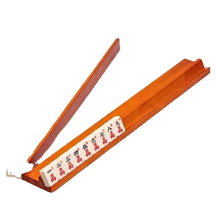 Mahjong Racks Pine Wooden Mahjong Game Racks with Built in Pushers