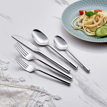 Mirror Shiny Stainless Steel 18/10 Flatware High End Banquet Wedding Cutlery Set