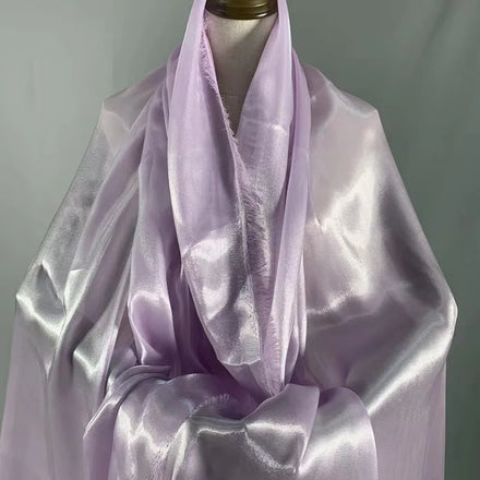 Wholesale 64gsm Satin Silk Organza Fabric Liquid Soft with Gloss for Weddings & Garments Wrinkle Resistant for Girls