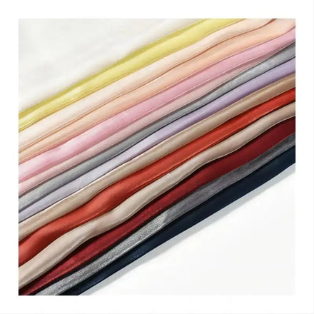 Wholesale 64gsm 100% Polyester Satin Organza Fabric Liquid Soft Silk with Gloss for Weddings and Garments