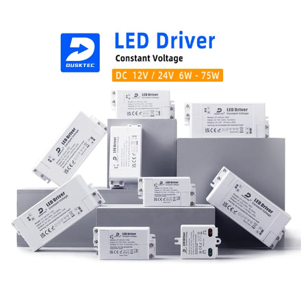 DUSKTEC ETL 6w 9w 12w 15w 24w 30w 48w 60w 75w High Power Flood Light Dark Energy Led Drivers Power Supply