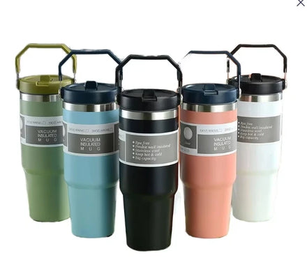 Custom 304 Stainless Steel Water Bottle Insulated Coffee Travel Car Cup Double Wall Vacuum 30oz Tumbler with Lids