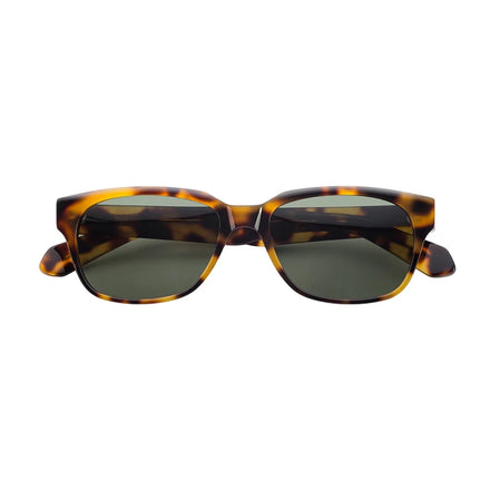 Mazzuchelli Retro Square Men's Sunglasses Polarized Acetate with Orange Transparent Brown Frames