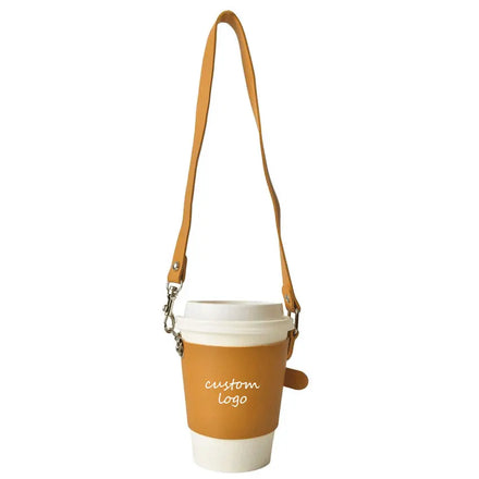 Wholesale Custom logo Printed Standard Genuine or PU Leather Coffee Cup Bag