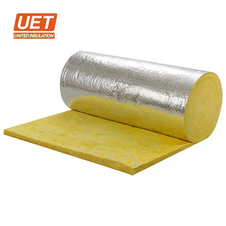 Air Conditioning 24kg/m3 Fiberglass Wool Insulation Blanket Glass Wool Roll Heat Insulation Materials HAVC