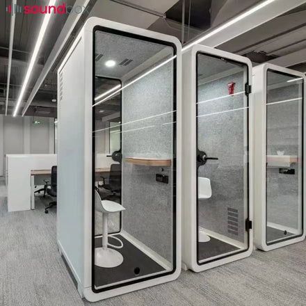 One Person Telephone Office Pod Prefabricated House Indoor Phone Booth With Furniture Private Space