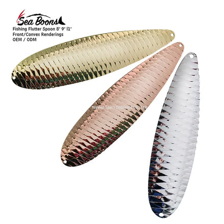 Wholesale OEM Superiorfishing Sea Fishing Lures Heavy Metal Bait Trolling Spoon Magnum Flutter Spoon for Lake River Made Steel