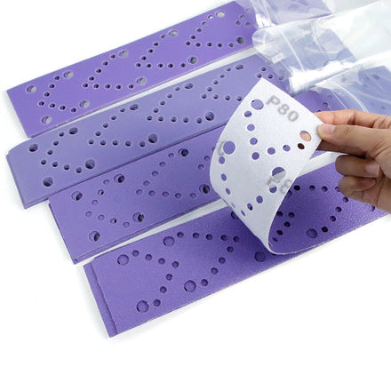 Sanding Strips 80x133mm Hook & Loop Purple Sand Paper Sheet SG Abrasives Film Sanding Paper Sheet Automotive Sandpaper