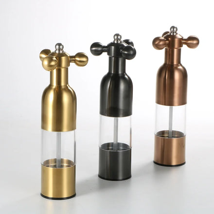 Durable Manual Salt and Pepper Mill Set High Capacity Cooking Tool for Filling Fresh Spices