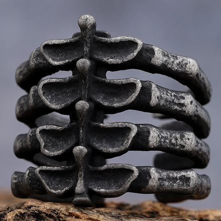 Custom Vintage Biker Style butterfly Skull Spin Fidget Gothic Skull Anxiety Rings for Men Women Size 7-13