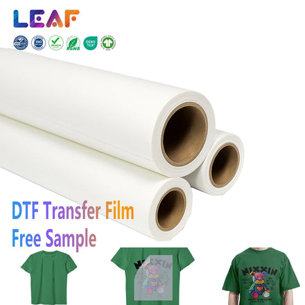 LEAF DTF Printing Film Hot Peel DTF Pet Film 60cm 30cm 33cm A3 Double Side Pet Film Roll for DTF Printer