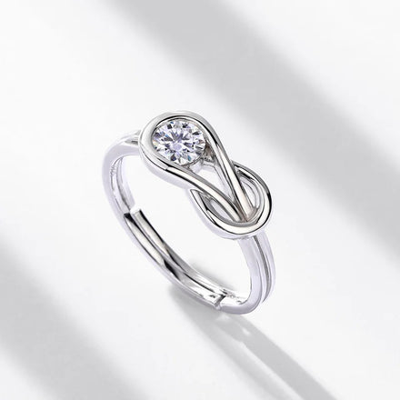New Arrivals GRA Certificate Diamond Rings Custom Round Cut 925 Sterling Silver Moissanite Adjustable Ring for Women