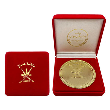 Wholesale Golf Foil Printed Velvet Challenge Coin Box Packaging