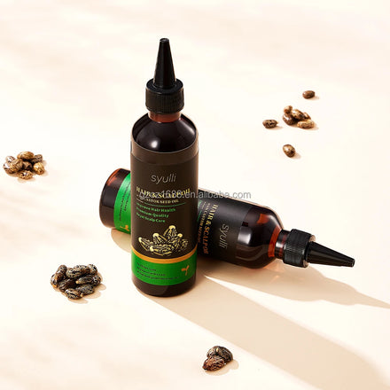 Syulli Custom Logo Vitamin E Castor Oil Hair Scalp Massage Oil Treatment Organic Natural Jasmine Scent Skin Revitalizer