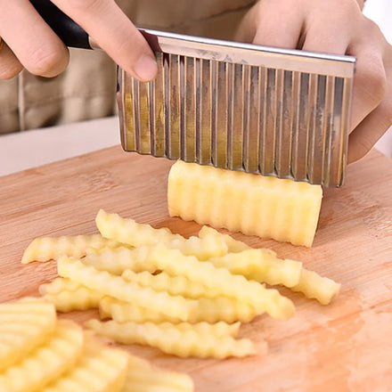 Multifunctional Thickened SS Veggies Knife Chip Zigzag French Fry Crinkle Potato Cutter