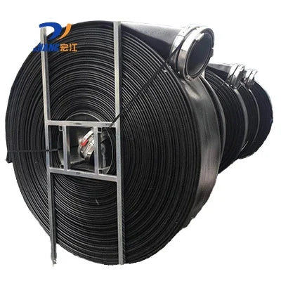 6'' 8'' 10'' Abrasion Resistant TPU Layflat Hose for Slurry Water Manure Discharge Flexible Drag Hose with Camlock Coupling
