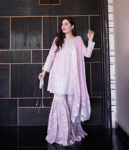 Embroidered Silk Salwar Kameez With Dupatta Floor-Length Loose Fit Traditional Indian Pakistani Wedding Wear Women's Outfit