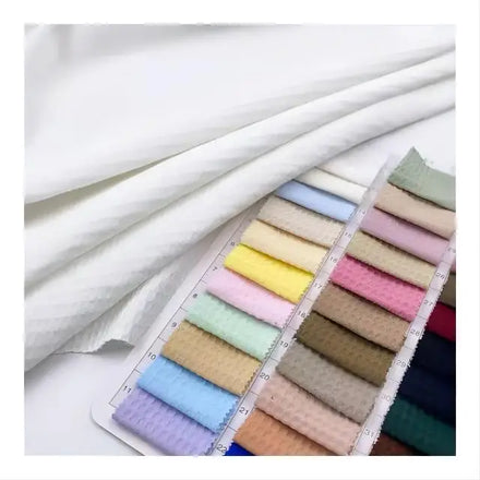 High-Grade Jacquard Crepe Garment Strap Fabric Custom Woven Polyester Plain Underwear Textile for Girls' Swimwear
