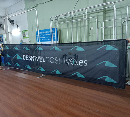 Custom Design Waterproof Fabric Mesh Printed Fence Banner Outdoor Mesh Polyester Banners with CMYK Color
