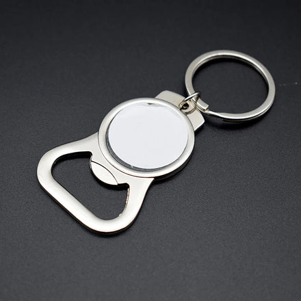 Factory Price Bottle Opener Keychain Blank Key Chain Ring with Custom logo