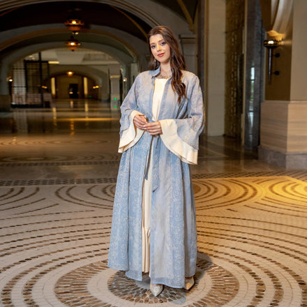 Abaya Dubai Turkey Muslim Fashion Hijab Dress Long Sleeve Dubai Abaya Muslim Prayer Dress 2 Piece Set Turkish Abaya Muslim Woman