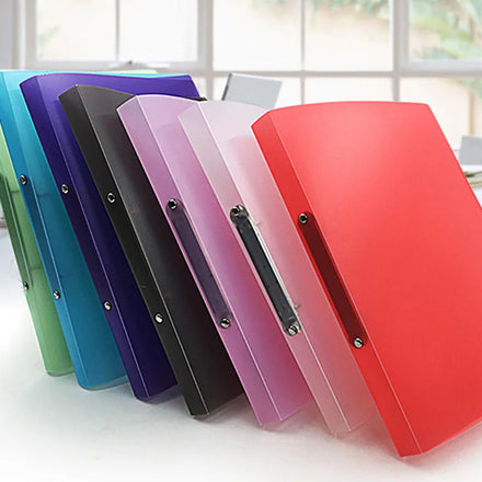 Colorful Low MOQ PP Candy Clear Binder Paper Folders Clip A4 Colored Multifunctional According Folder Document for File Storage